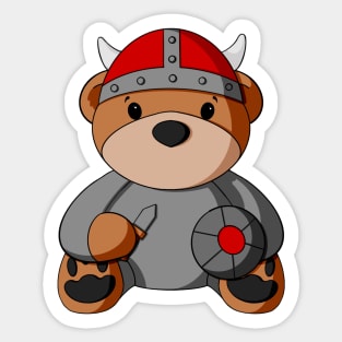 Viking Teddy Bear Sticker